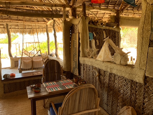 Backgammon board at the mess banda