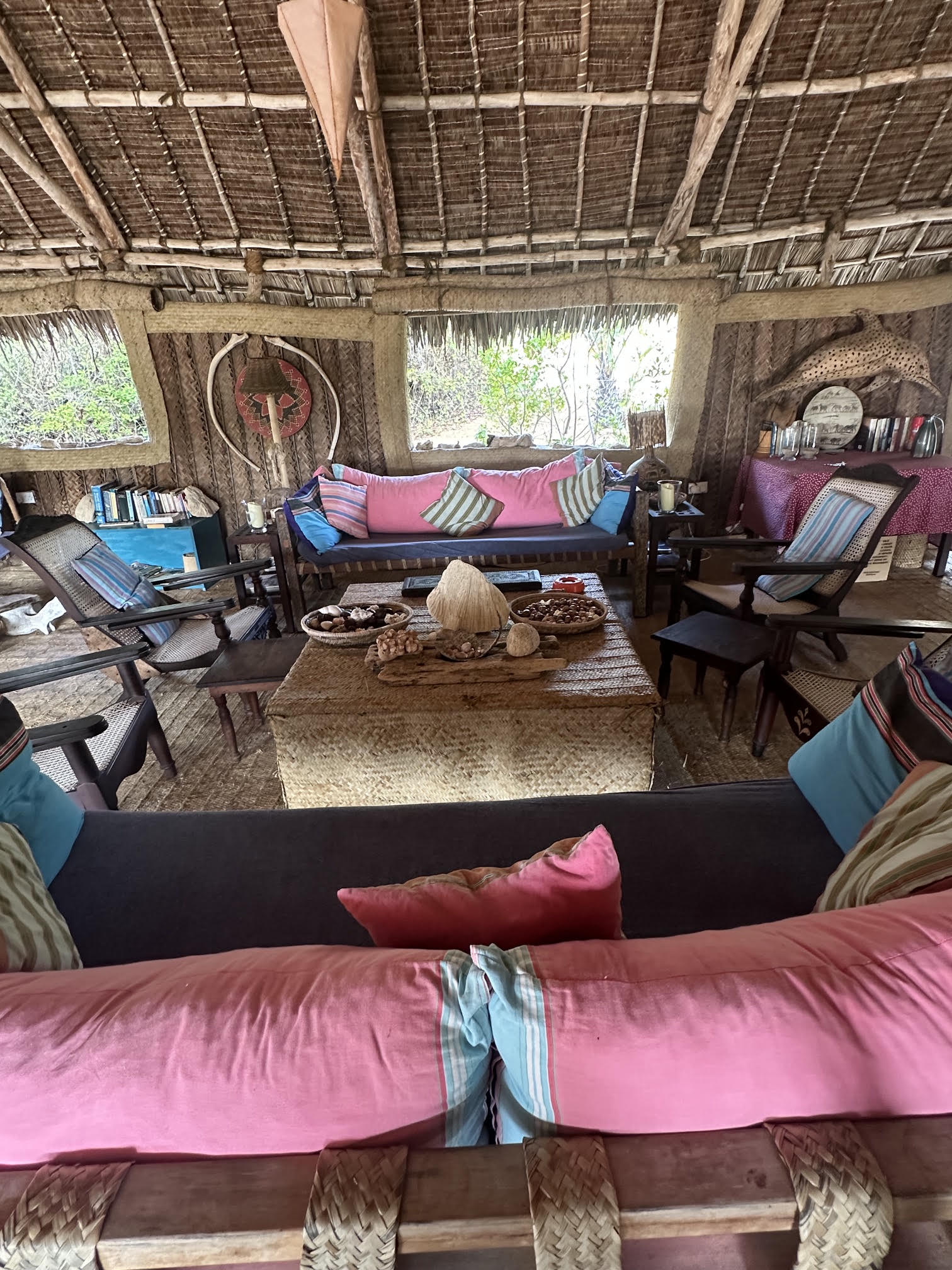 Seating area in the mess banda